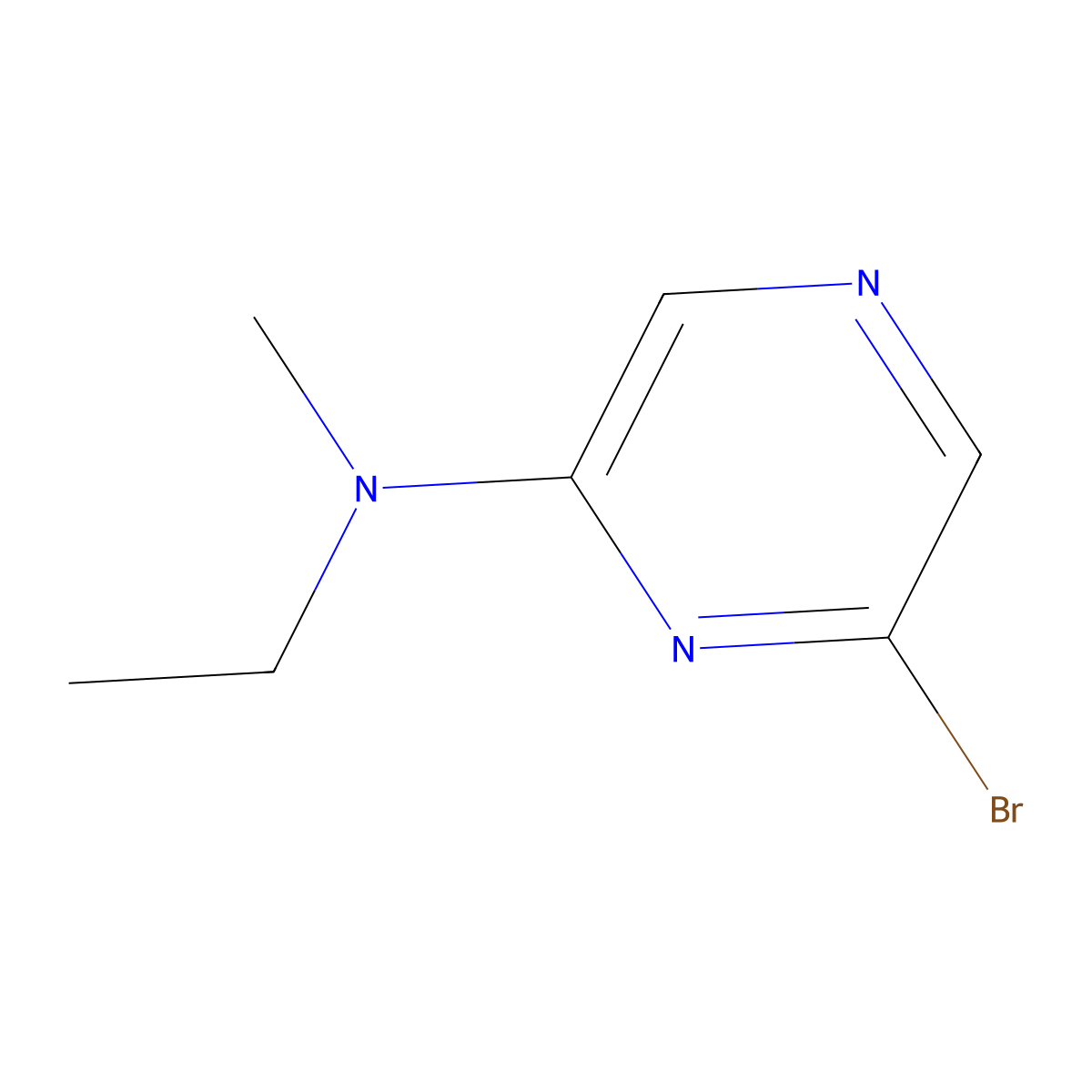 2-Bromo-6-(methylethylamino)pyrazine molecular structure, CAS 1027512-57-7