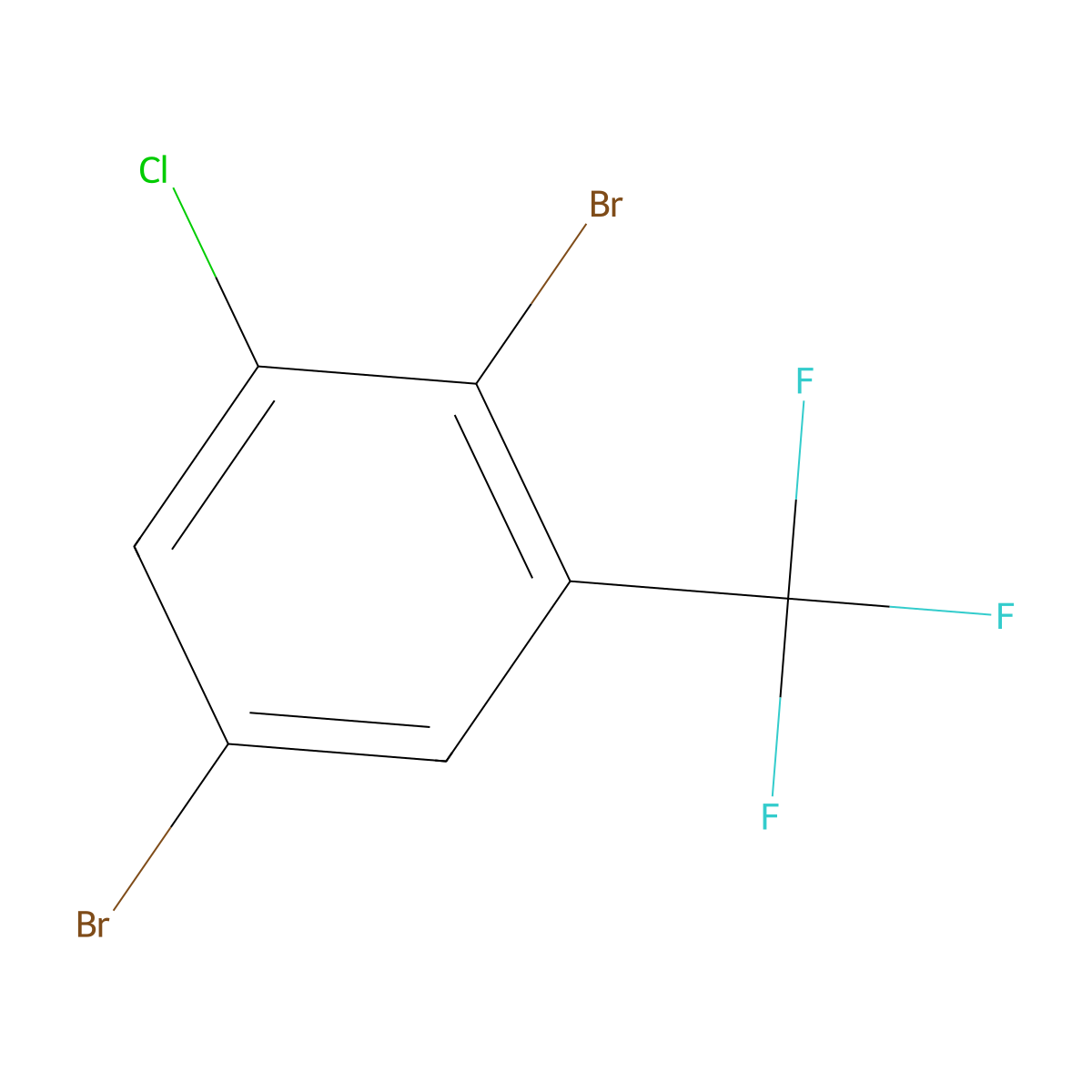 3-Chloro-2,5-dibromobenzotrifluoride molecular structure, CAS 1027512-72-6