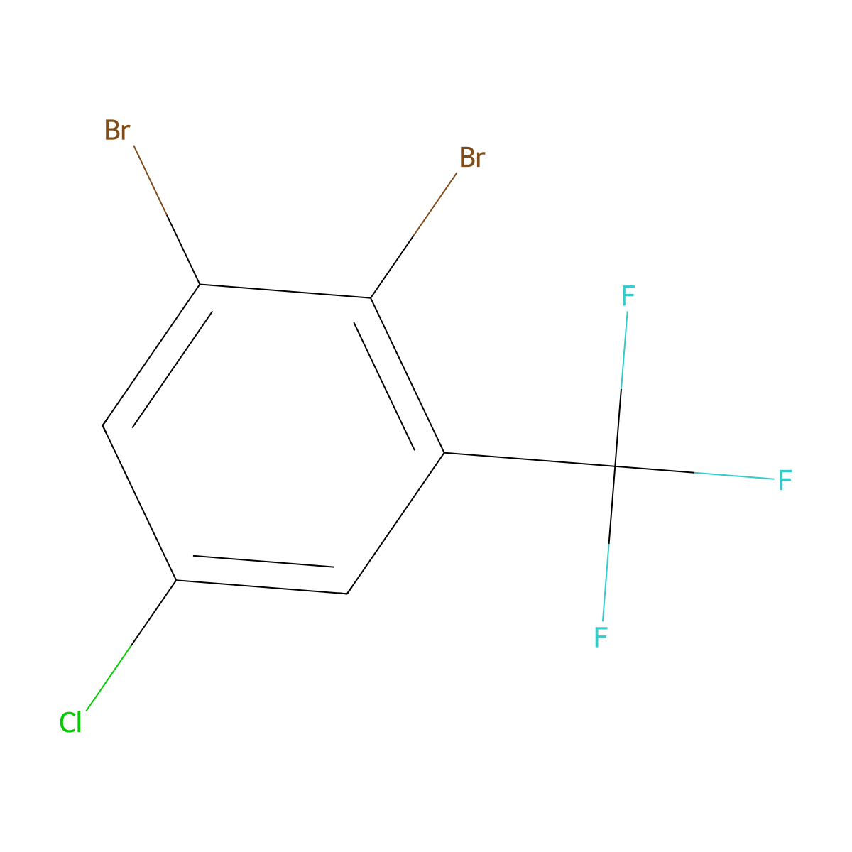 2,3-Dibromo-5-chlorobenzotrifluoride molecular structure, CAS 1027512-84-0