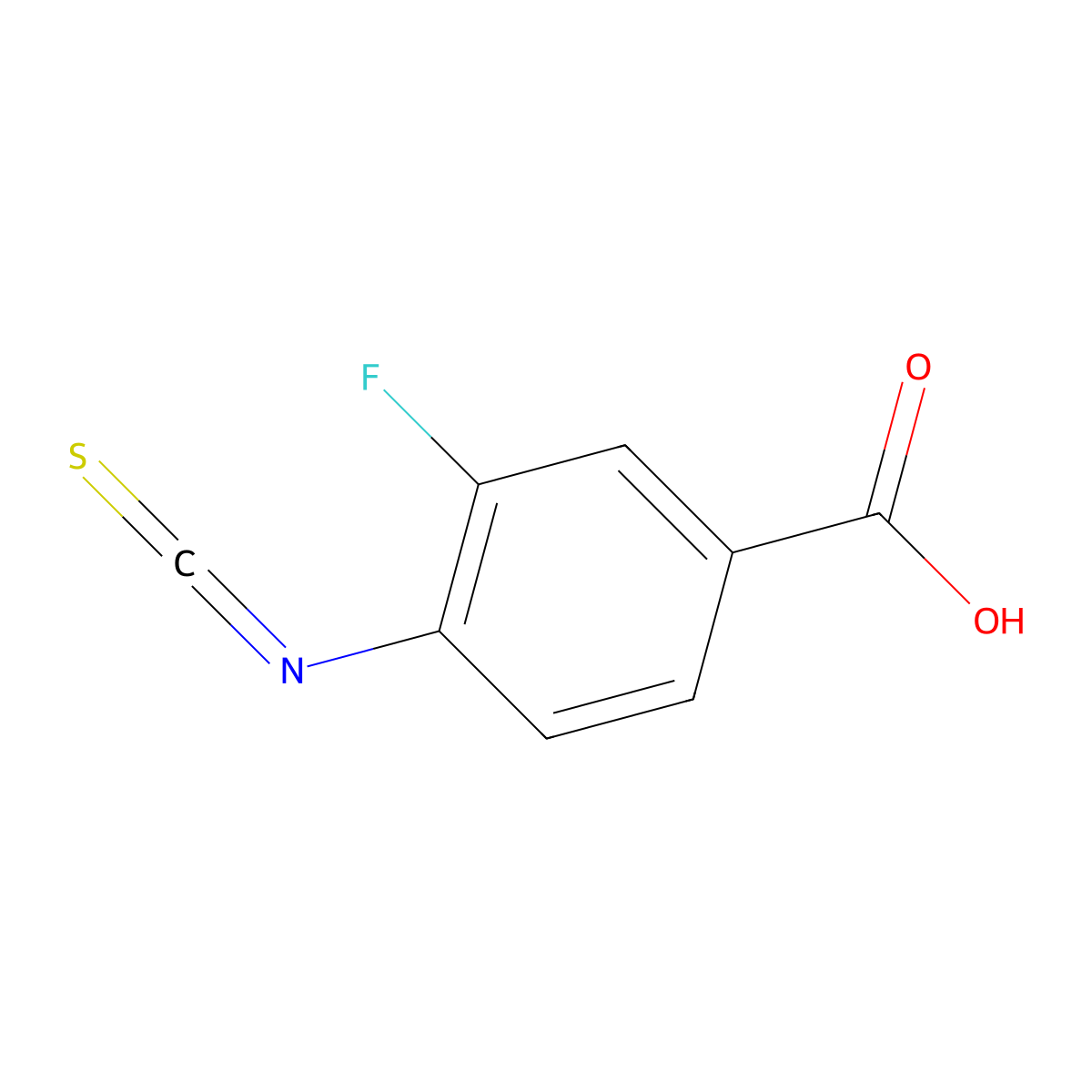 4-Carboxy-2-fluorophenylisothiocyanate molecular structure, CAS 1027512-94-2
