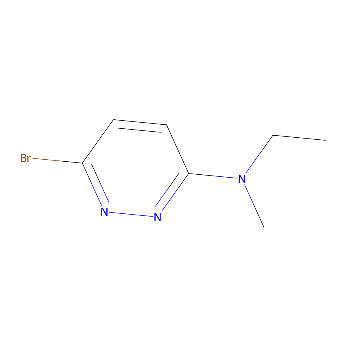6-Bromo-N-ethyl-N-methyl-3-pyridazinamine molecular structure, CAS 1027512-99-7