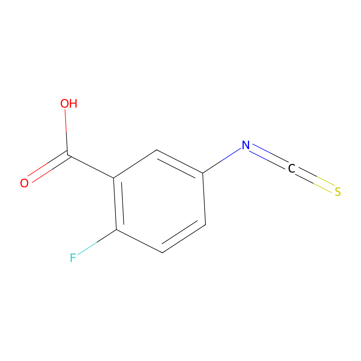 3-Carboxy-4-fluorophenylisothiocyanate molecular structure, CAS 1027513-02-5