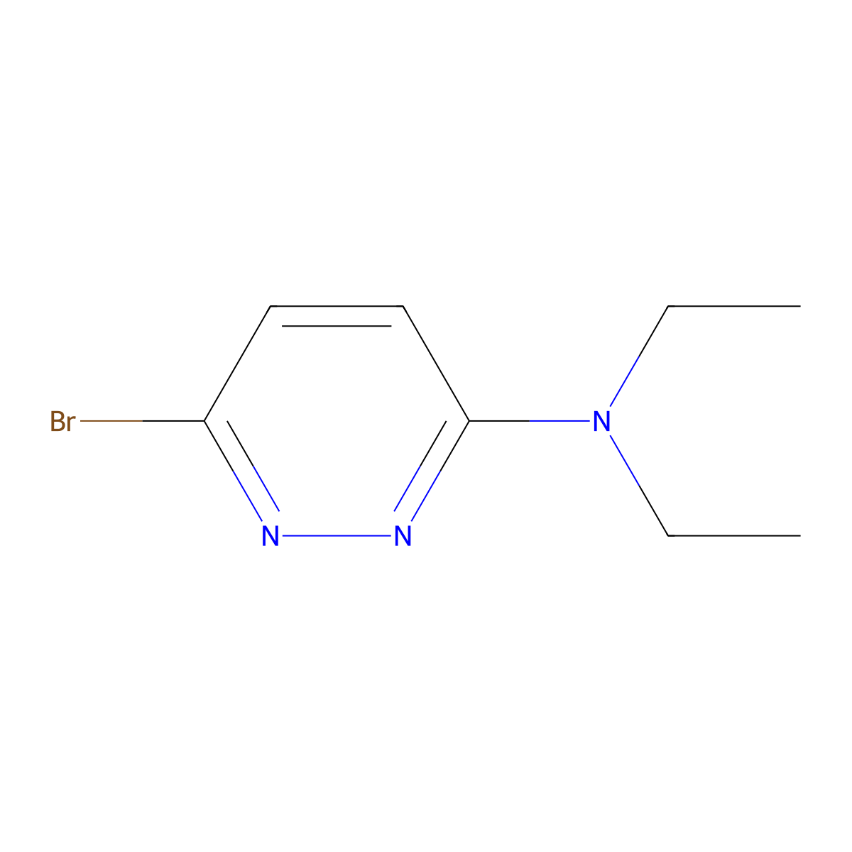 6-Bromo-N,N-diethyl-3-pyridazinamine molecular structure, CAS 1027513-03-6