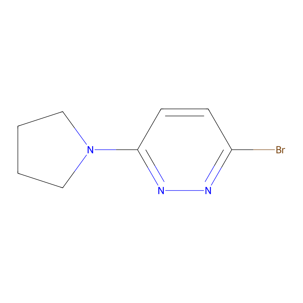 3-Bromo-6-(pyrrolidin-1-yl)pyridazine molecular structure, CAS 1027513-07-0