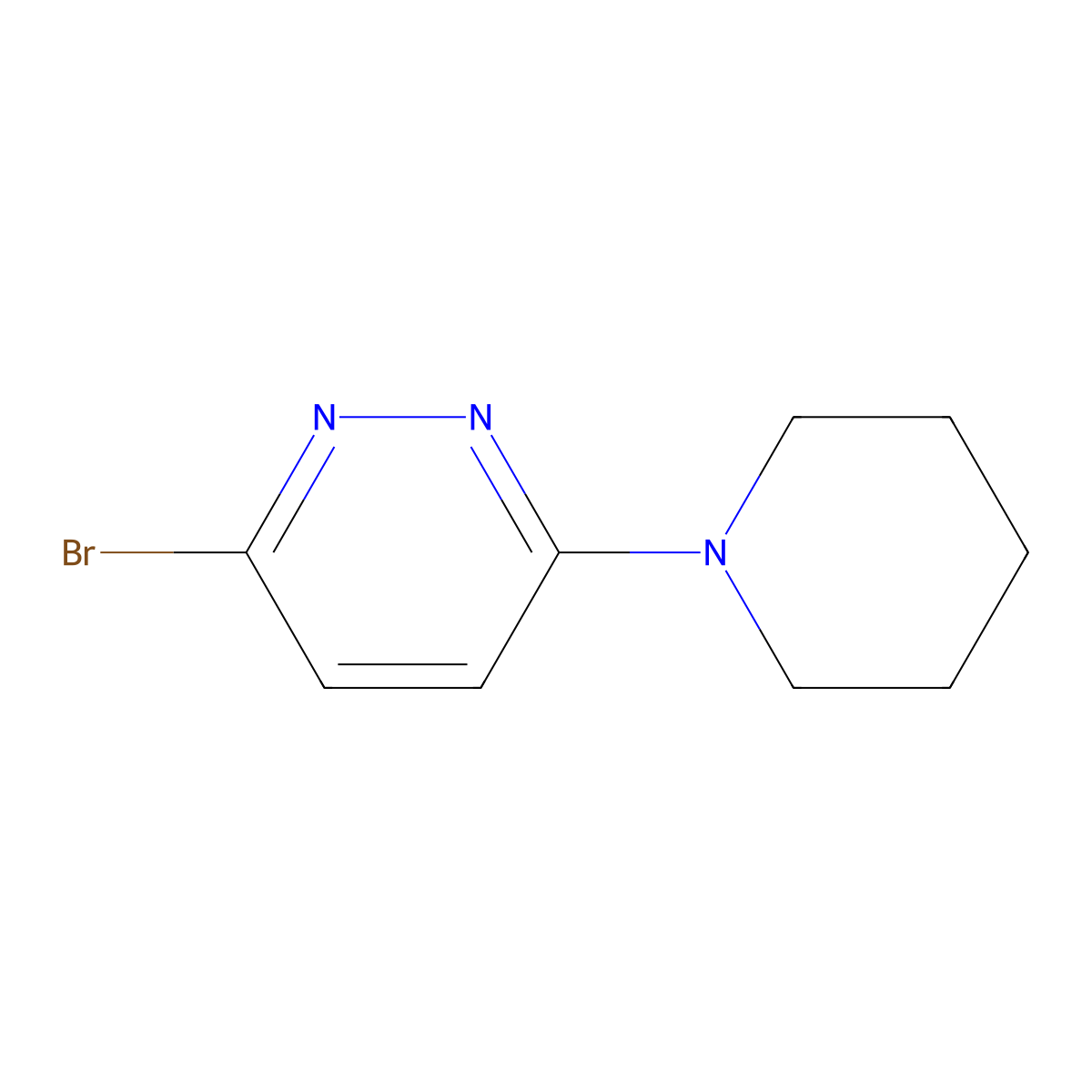 3-Bromo-6-(piperidin-1-yl)pyridazine molecular structure, CAS 1027513-11-6