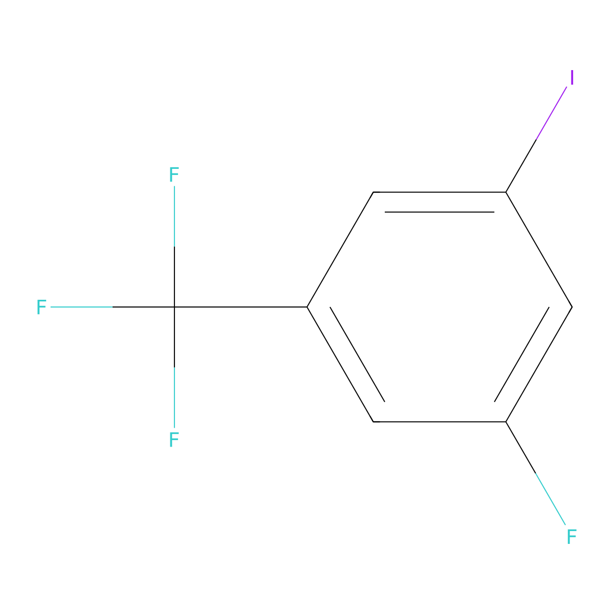 1-Fluoro-3-iodo-5-(trifluoromethyl)benzene molecular structure, CAS 1027513-14-9