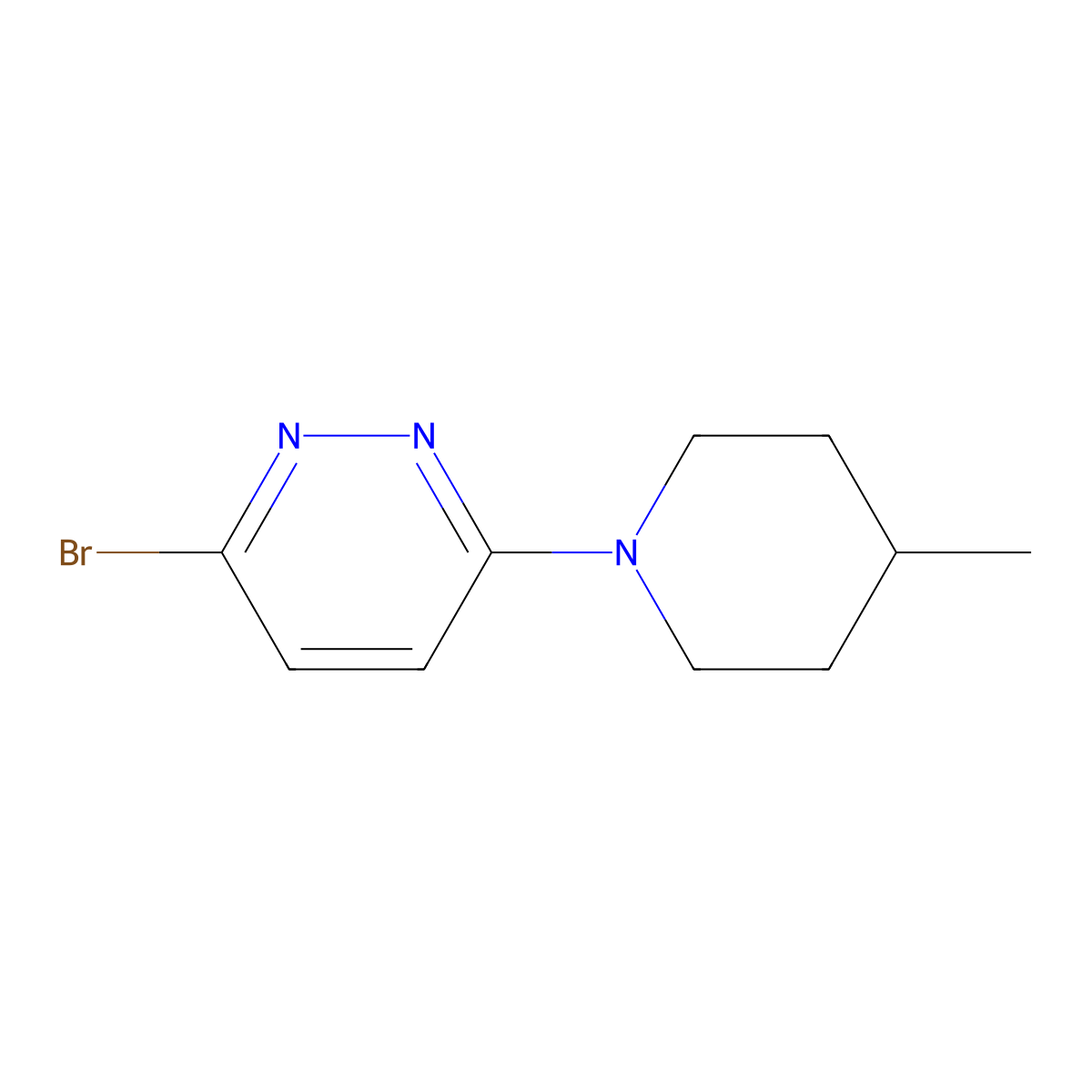 3-Bromo-6-(4-methyl-1-piperidinyl)pyridazine molecular structure, CAS 1027513-18-3