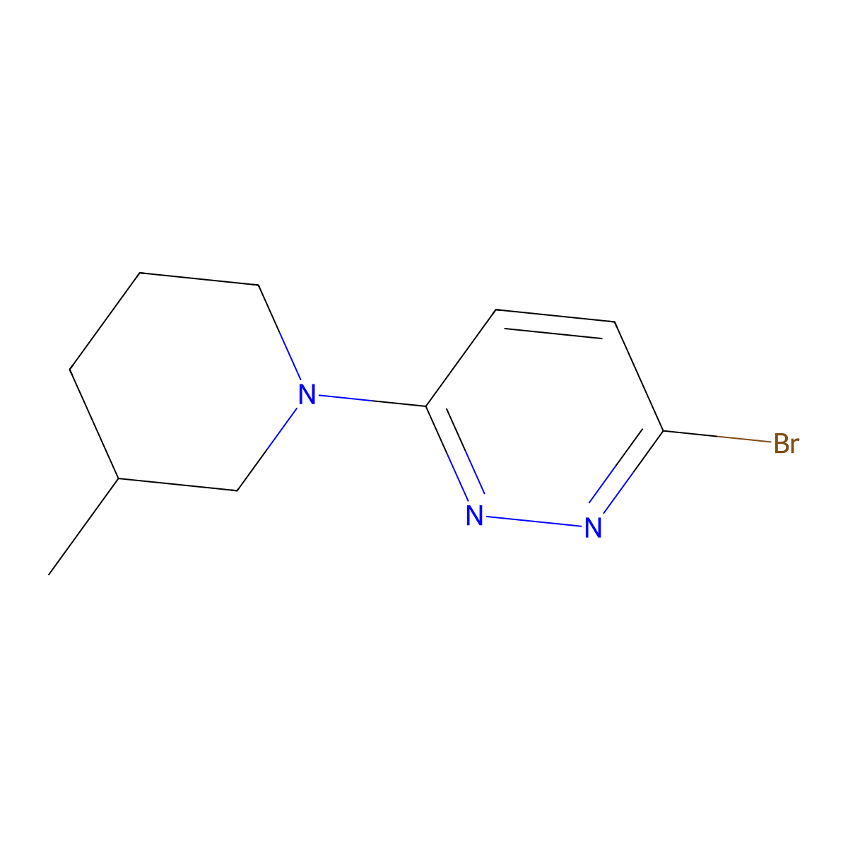 3-Bromo-6-(3-methyl-1-piperidinyl)pyridazine molecular structure, CAS 1027513-24-1