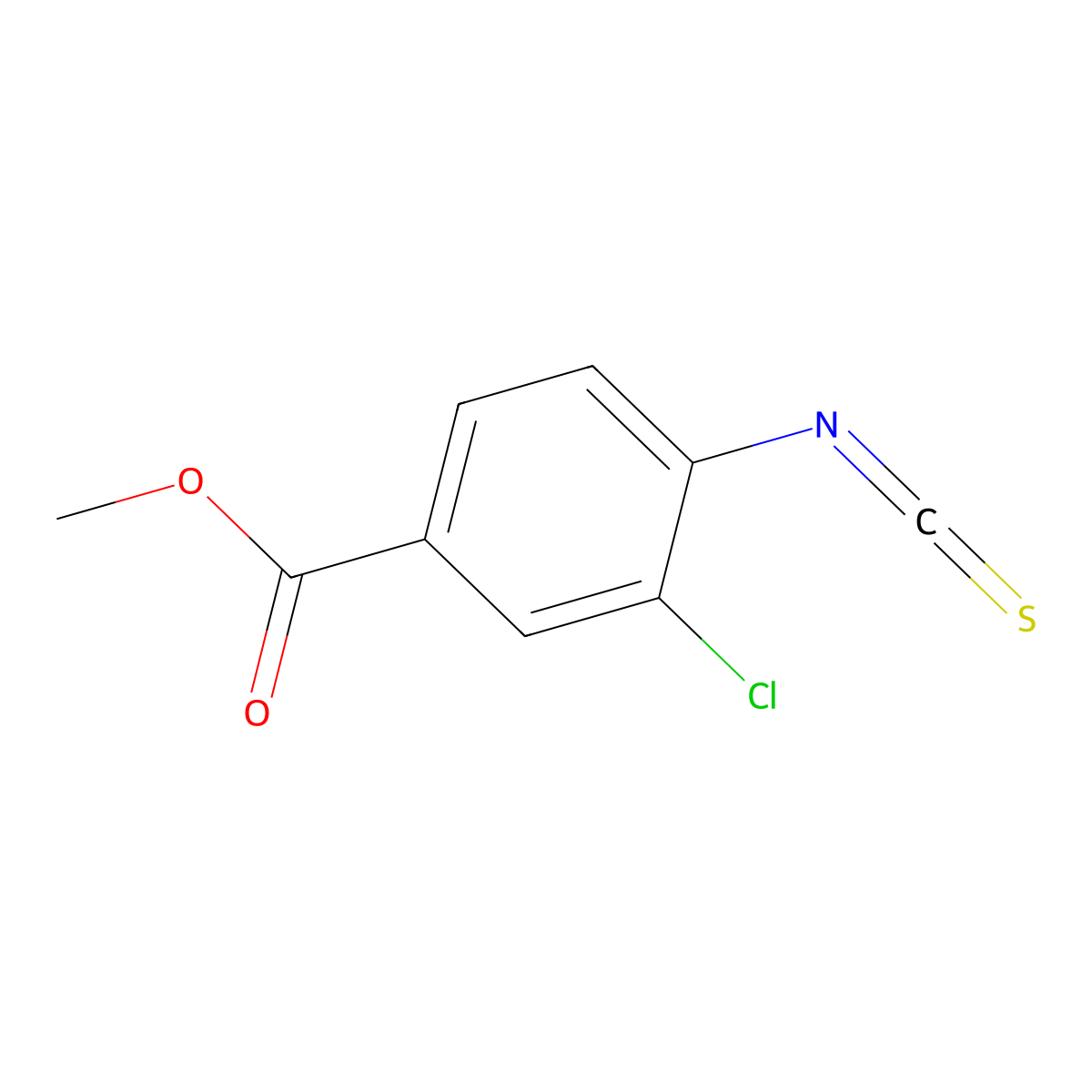 4-Methoxycarbonyl-2-chlorophenylisothiocyanate molecular structure, CAS 1027513-26-3