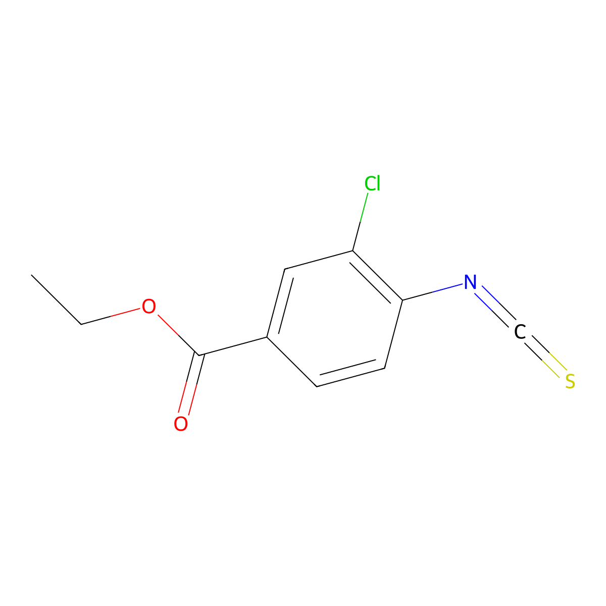 4-Ethoxycarbonyl-2-chlorophenylisothiocyanate molecular structure, CAS 1027513-31-0