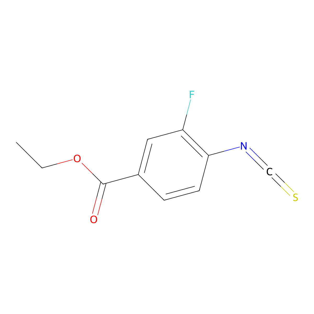 4-Ethoxycarbonyl-2-fluorophenylisothiocyanate molecular structure, CAS 1027513-39-8