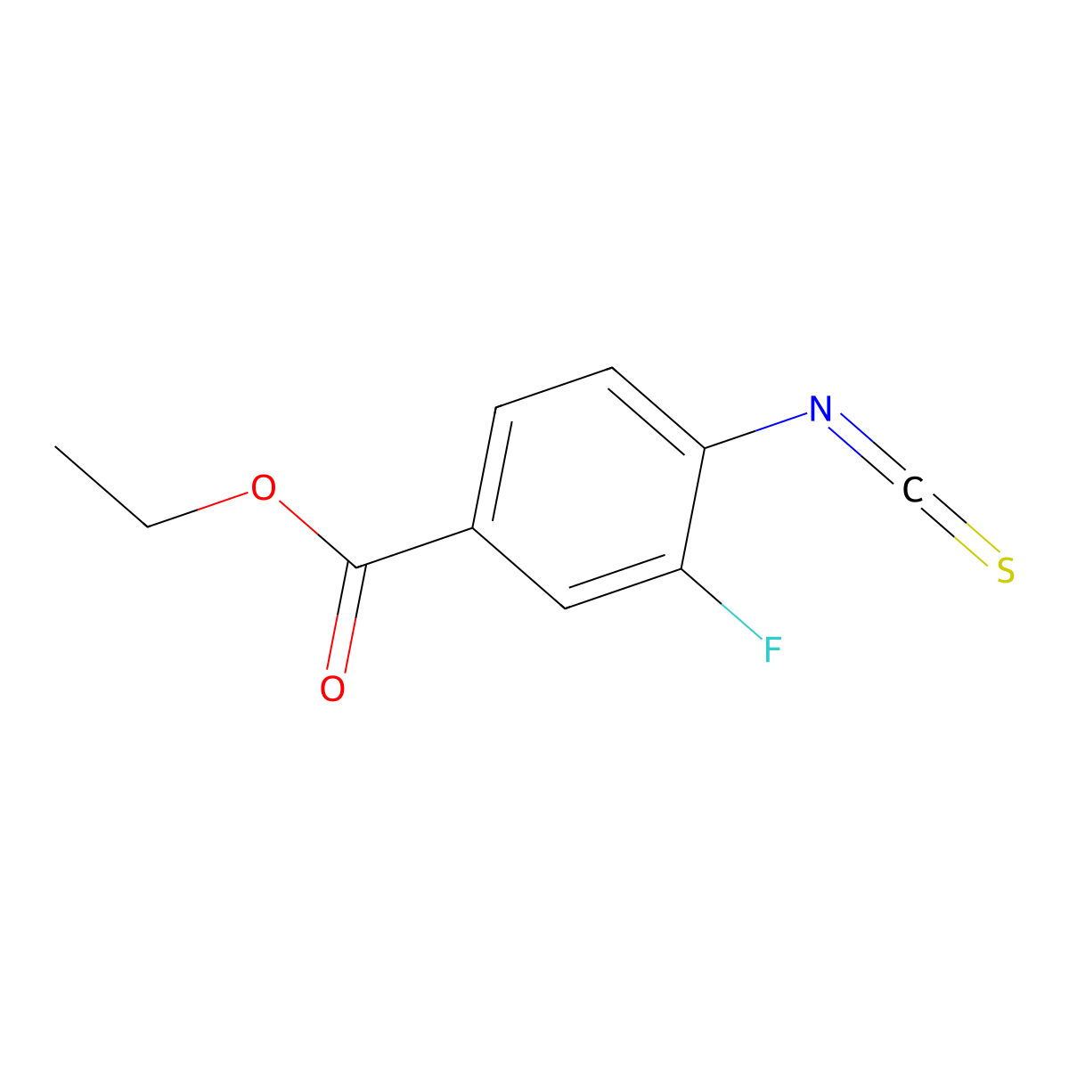 4-Ethoxycarbonyl-2-fluorophenylisothiocyanate molecular structure, CAS 1027513-39-8