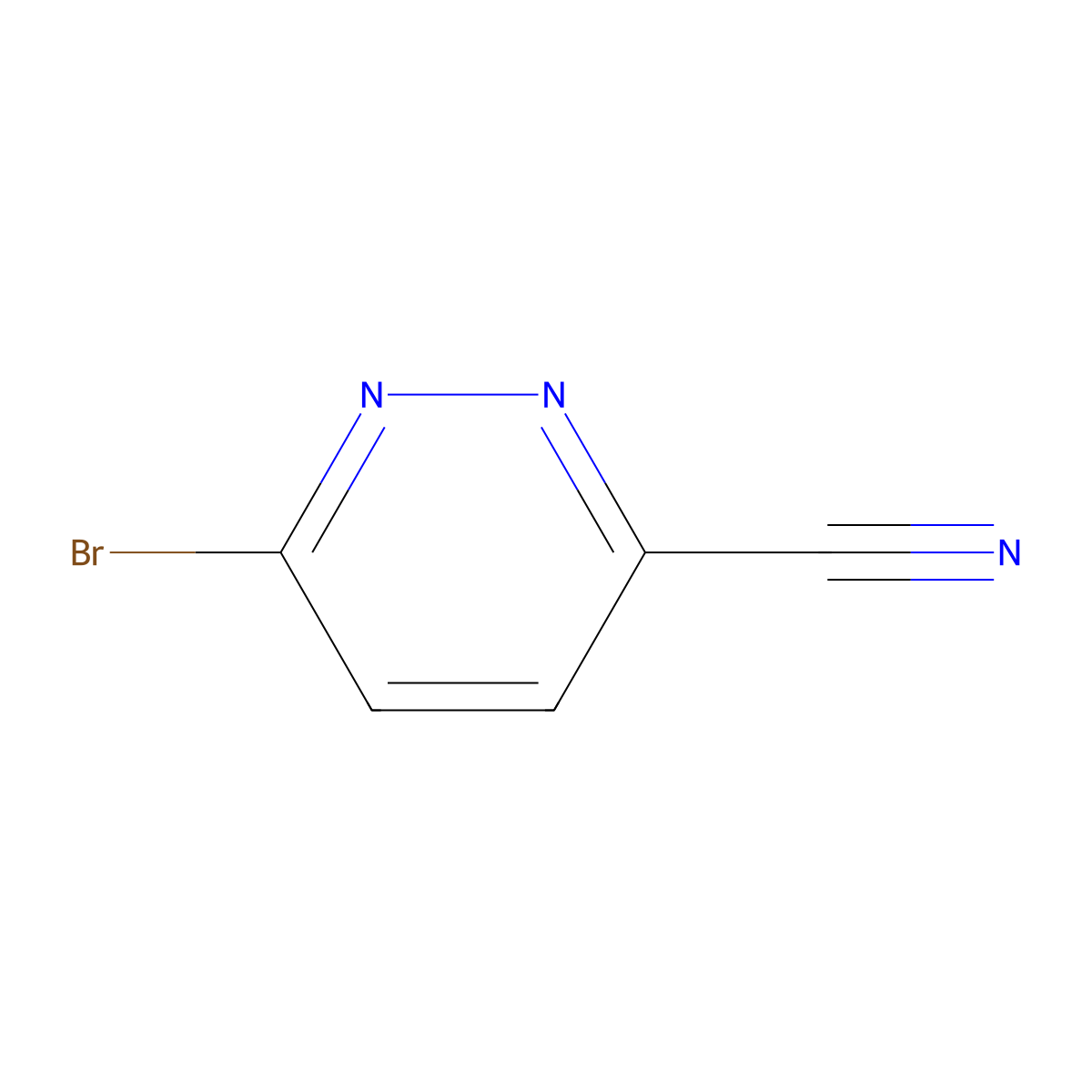 6-Bromopyridazine-3-carbonitrile molecular structure, CAS 1027513-40-1