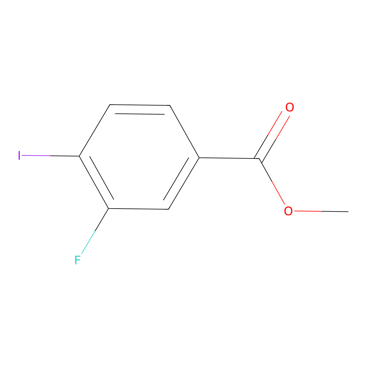 Methyl 3-fluoro-4-iodobenzoate molecular structure, CAS 1027513-46-7