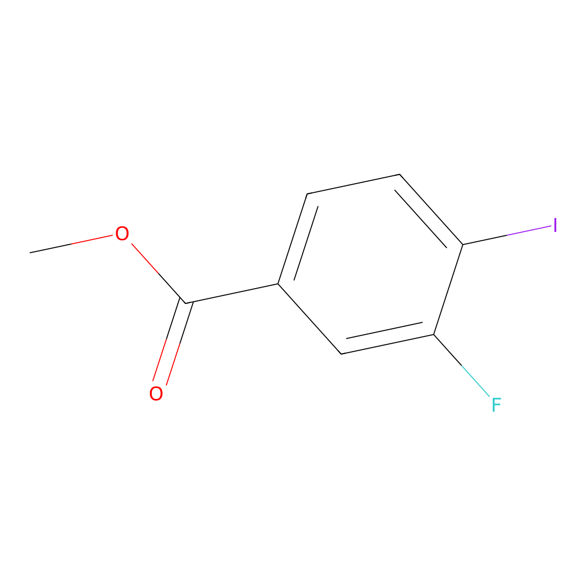 Methyl 3-fluoro-4-iodobenzoate molecular structure, CAS 1027513-46-7