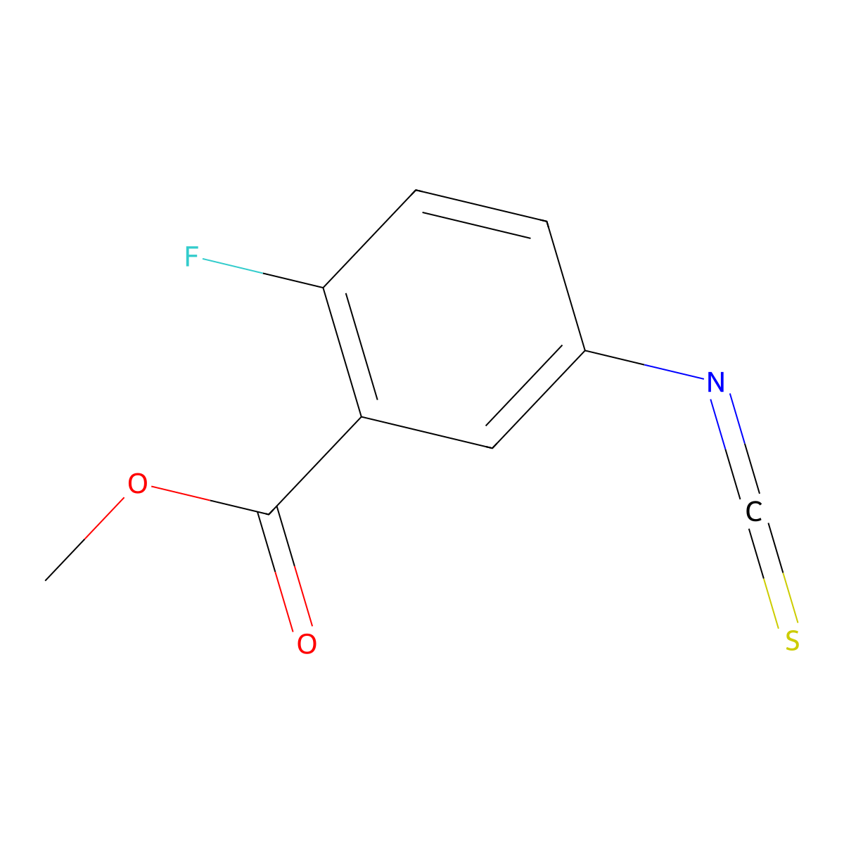 3-Methoxycarbonyl-4-fluorophenylisothiocyanate molecular structure, CAS 1027513-51-4