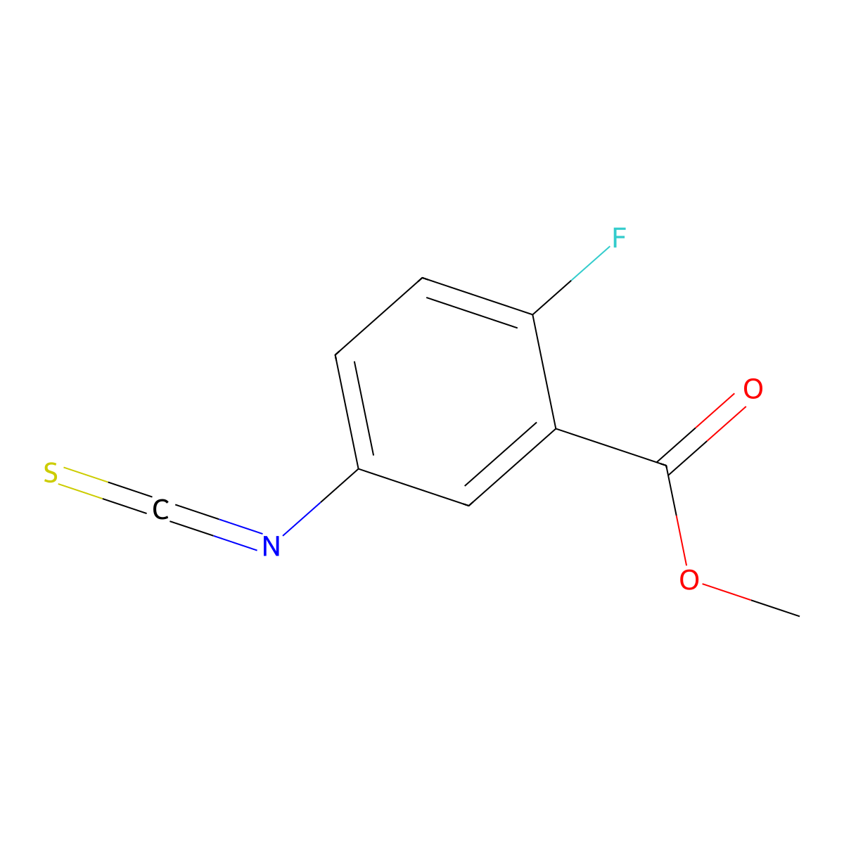 3-Methoxycarbonyl-4-fluorophenylisothiocyanate molecular structure, CAS 1027513-51-4