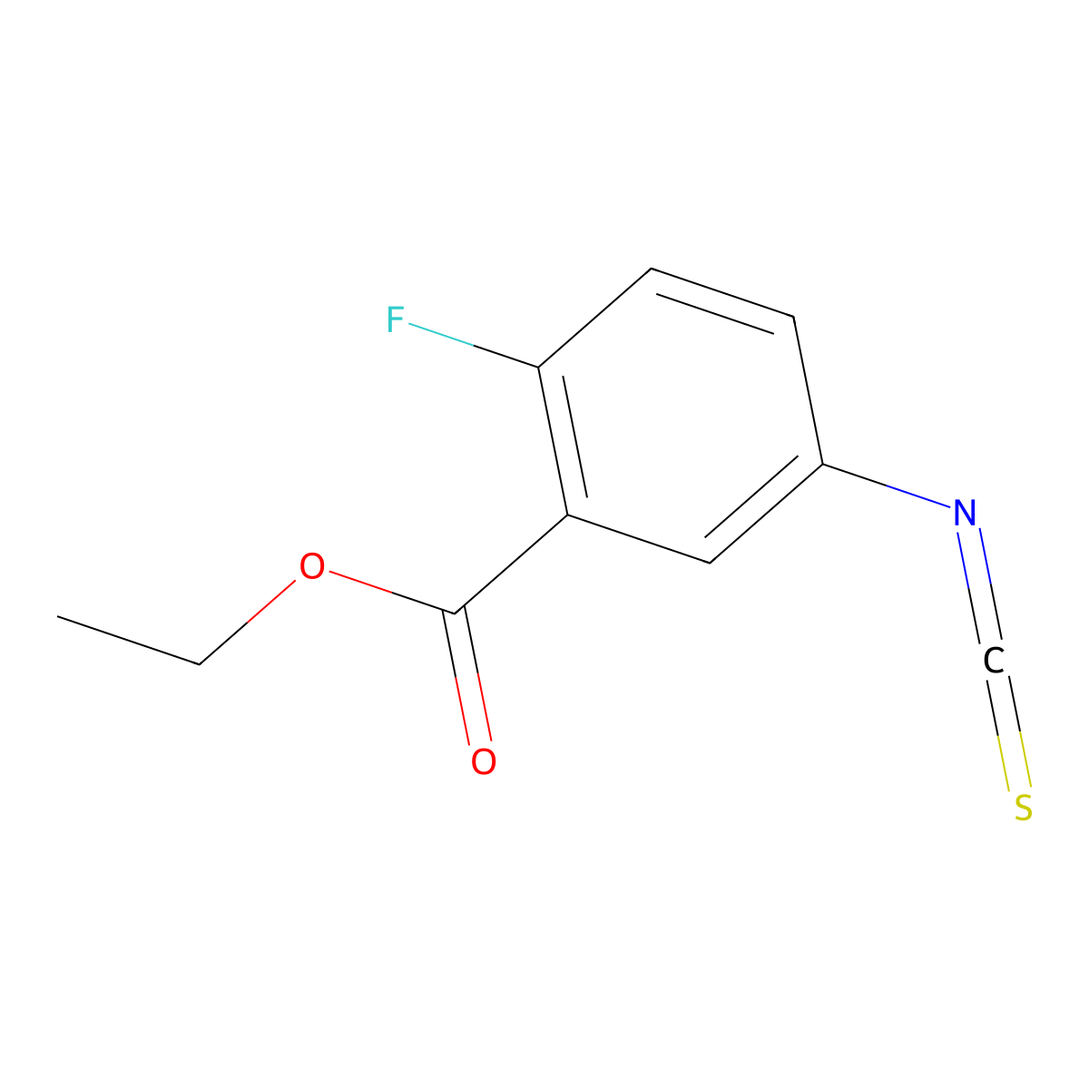 3-Ethoxycarbonyl-4-fluorophenylisothiocyanate molecular structure, CAS 1027513-55-8