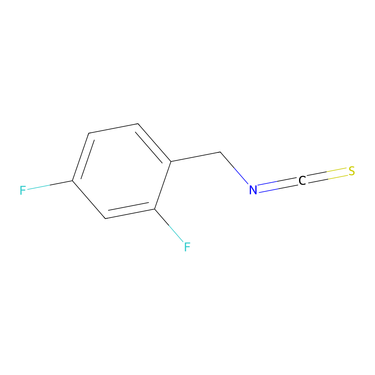2,4-Difluorobenzylisothiocyanate molecular structure, CAS 1027513-62-7