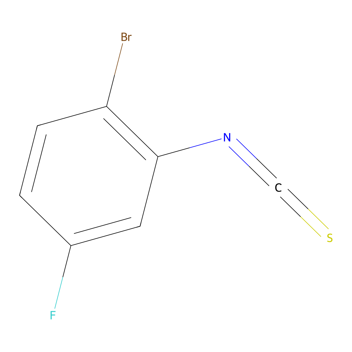 1-Bromo-4-fluoro-2-isothiocyanatobenzene molecular structure, CAS 1027513-65-0