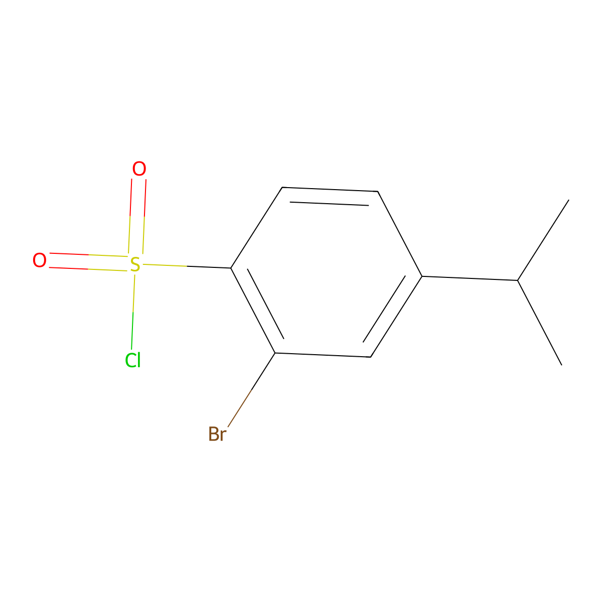2-Bromo-4-isopropylbenzenesulfonyl chloride molecular structure, CAS 1027513-69-4