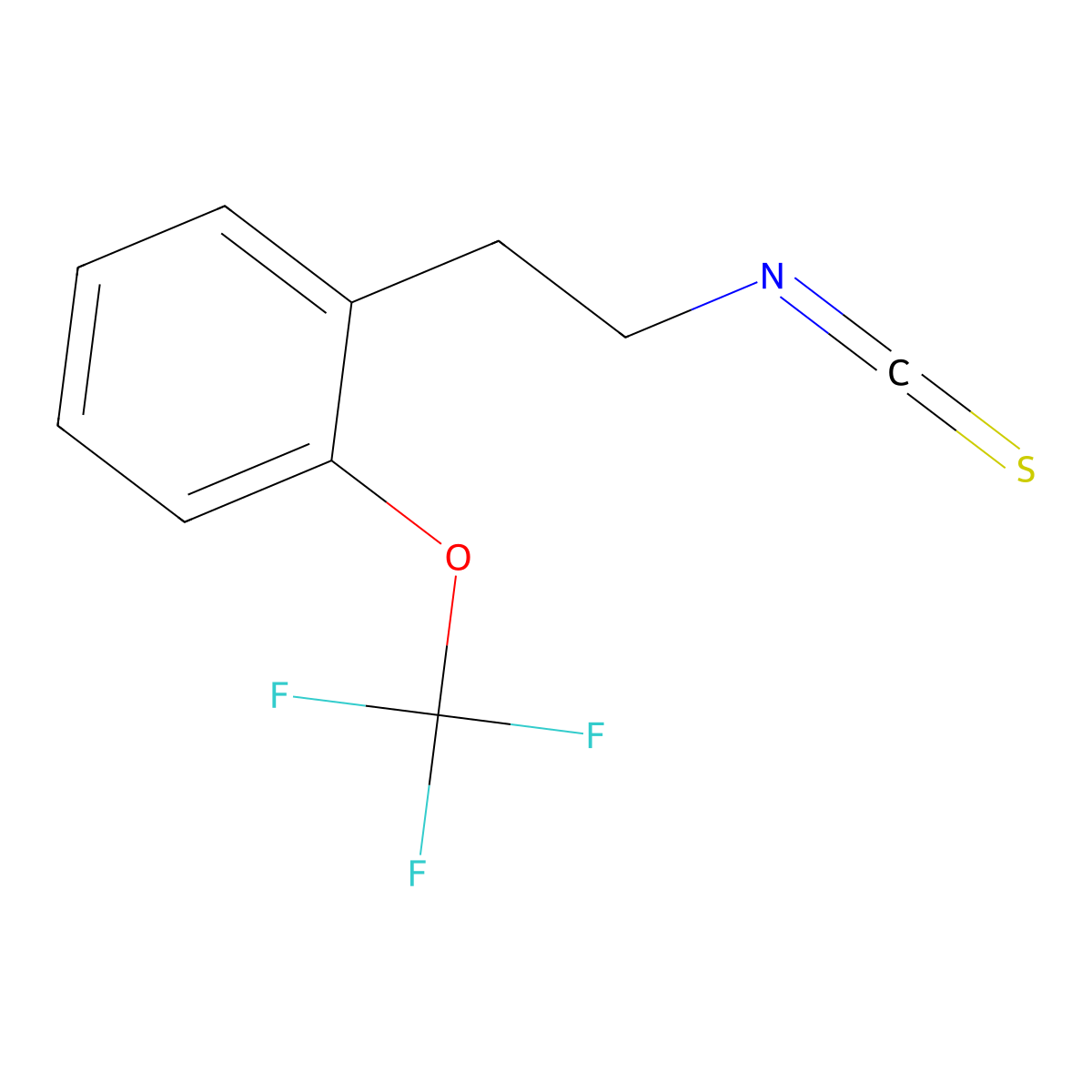 2-(Trifluoromethoxy)phenethyl isothiocyanate molecular structure, CAS 1027513-73-0