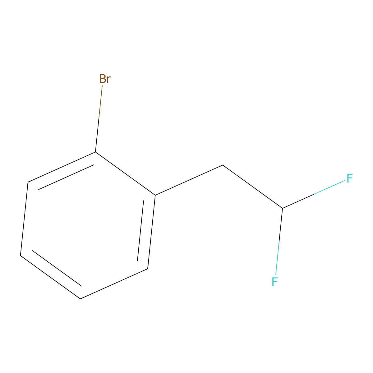 1-Bromo-2-(2,2-difluoroethyl)benzene molecular structure, CAS 1027513-80-9