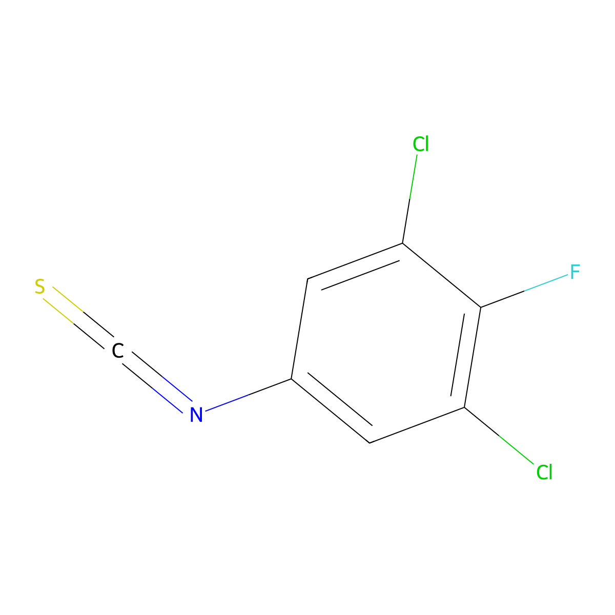 3,5-Dichloro-4-fluorophenyl isothiocyanate molecular structure, CAS 1027513-82-1