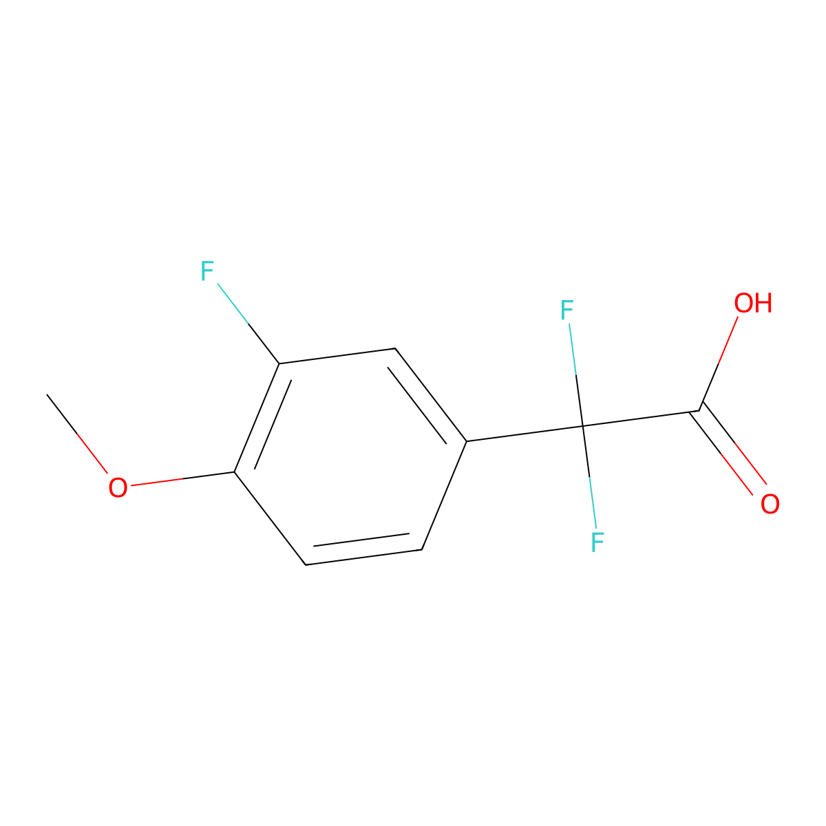 2,2-Difluoro-2-(3-fluoro-4-methoxyphenyl)acetic acid molecular structure, CAS 1027513-93-4