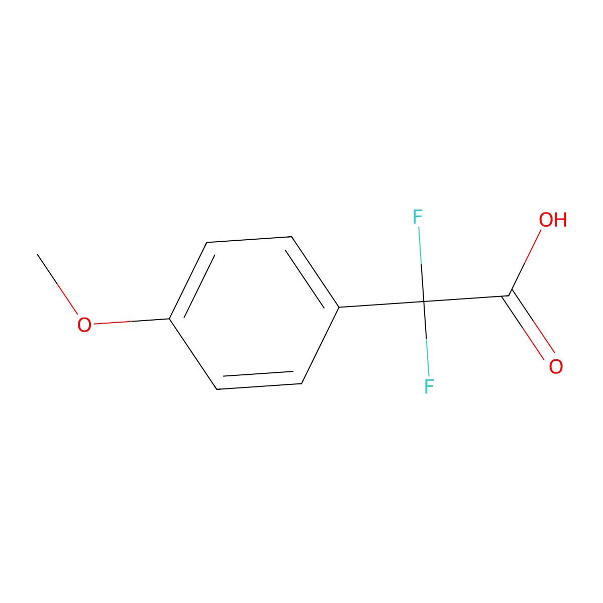 2,2-Difluoro-2-(4-methoxyphenyl)acetic acid molecular structure, CAS 1027513-97-8