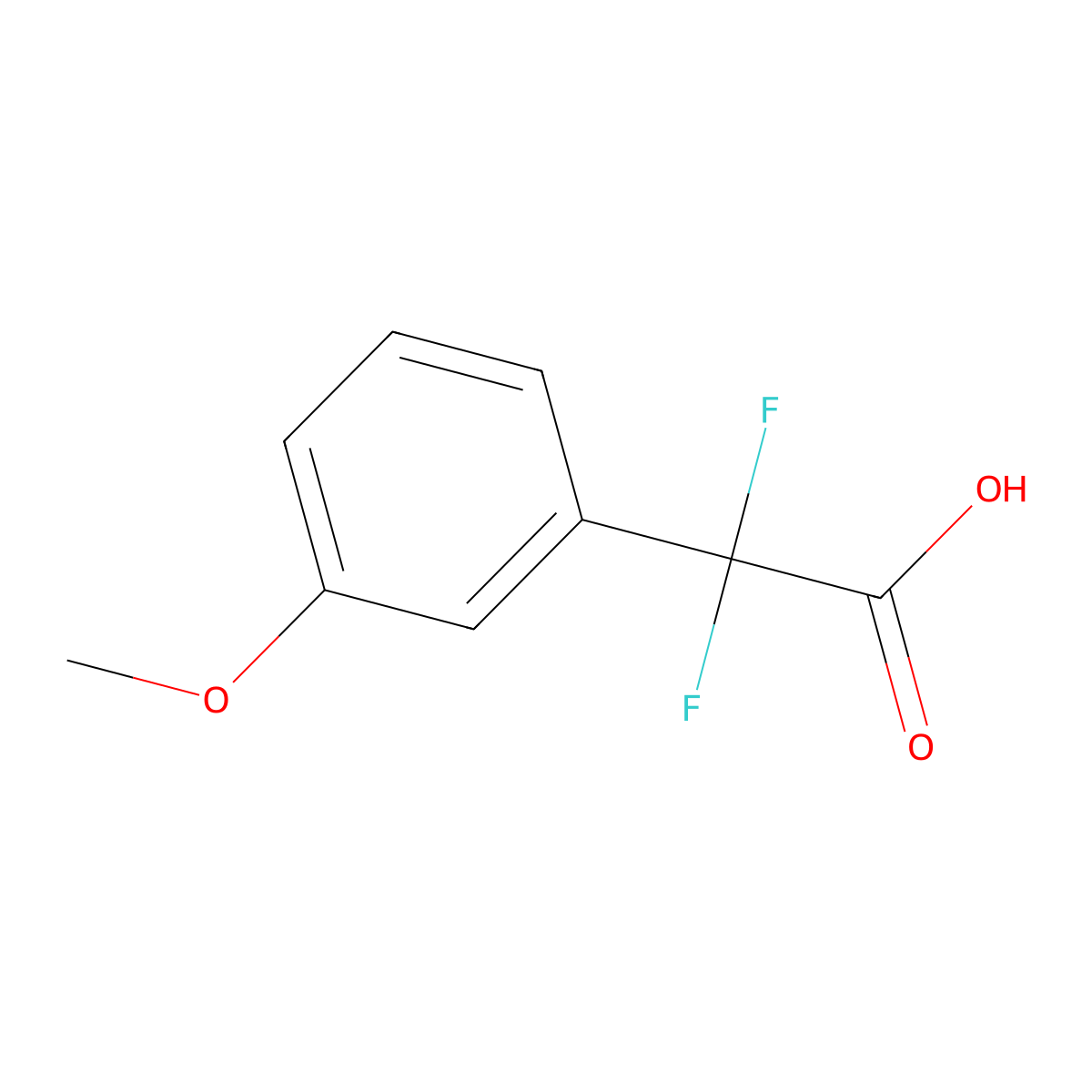 alpha,alpha-Difluoro-3-methoxybenzeneacetic acid molecular structure, CAS 1027513-99-0