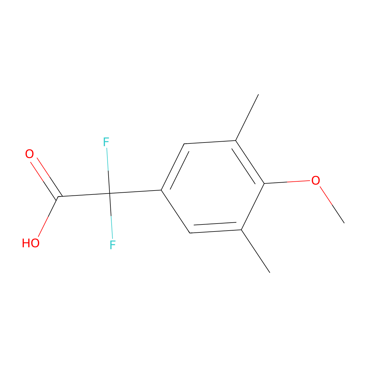 Difluoro-(4-methoxy-3,5-dimethylphenyl)acetic acid molecular structure, CAS 1027514-02-8