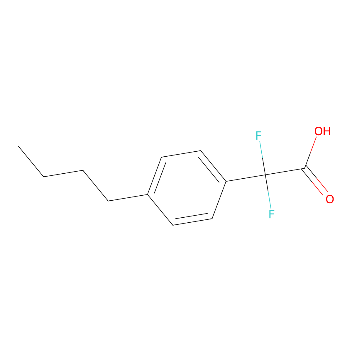 (4-Butylphenyl)difluoroacetic acid molecular structure, CAS 1027514-10-8