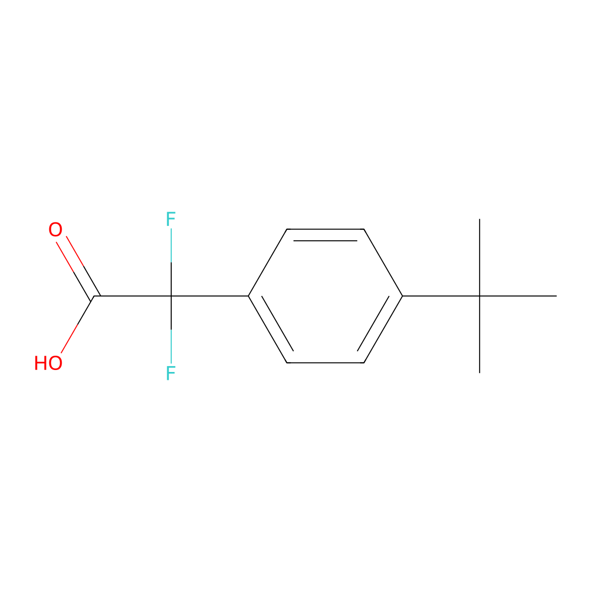 4-(1,1-Dimethylethyl)-alpha,alpha-difluorobenzeneacetic acid molecular structure, CAS 1027514-14-2
