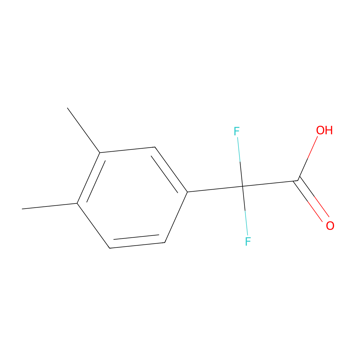 (3,4-Dimethylphenyl)-difluoroacetic acid molecular structure, CAS 1027514-15-3