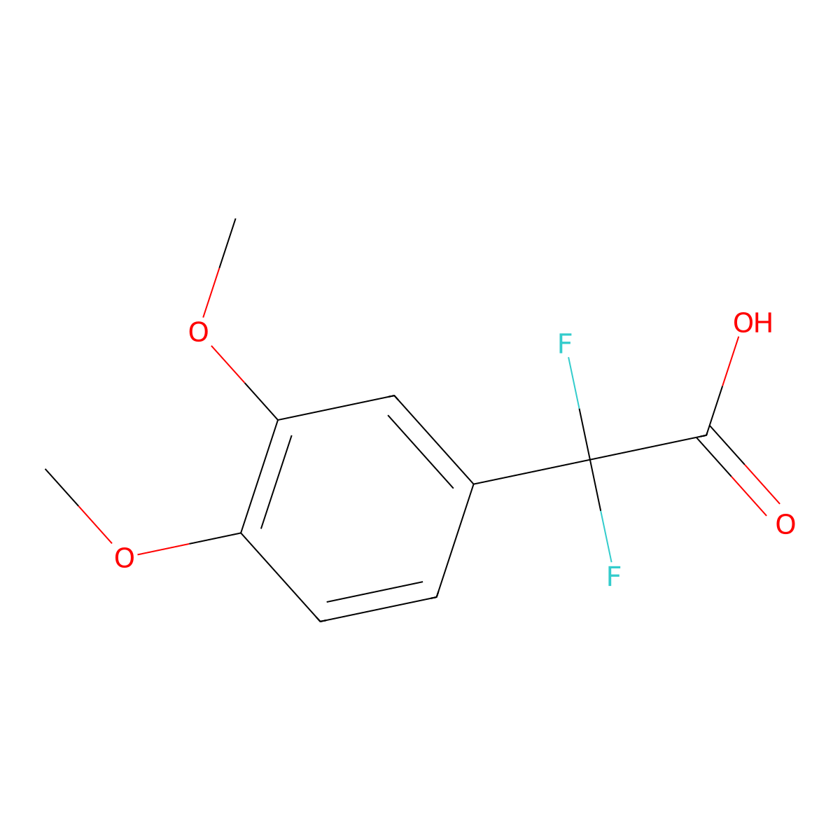 2-(3,4-Dimethoxyphenyl)-2,2-difluoroacetic acid molecular structure, CAS 1027514-24-4