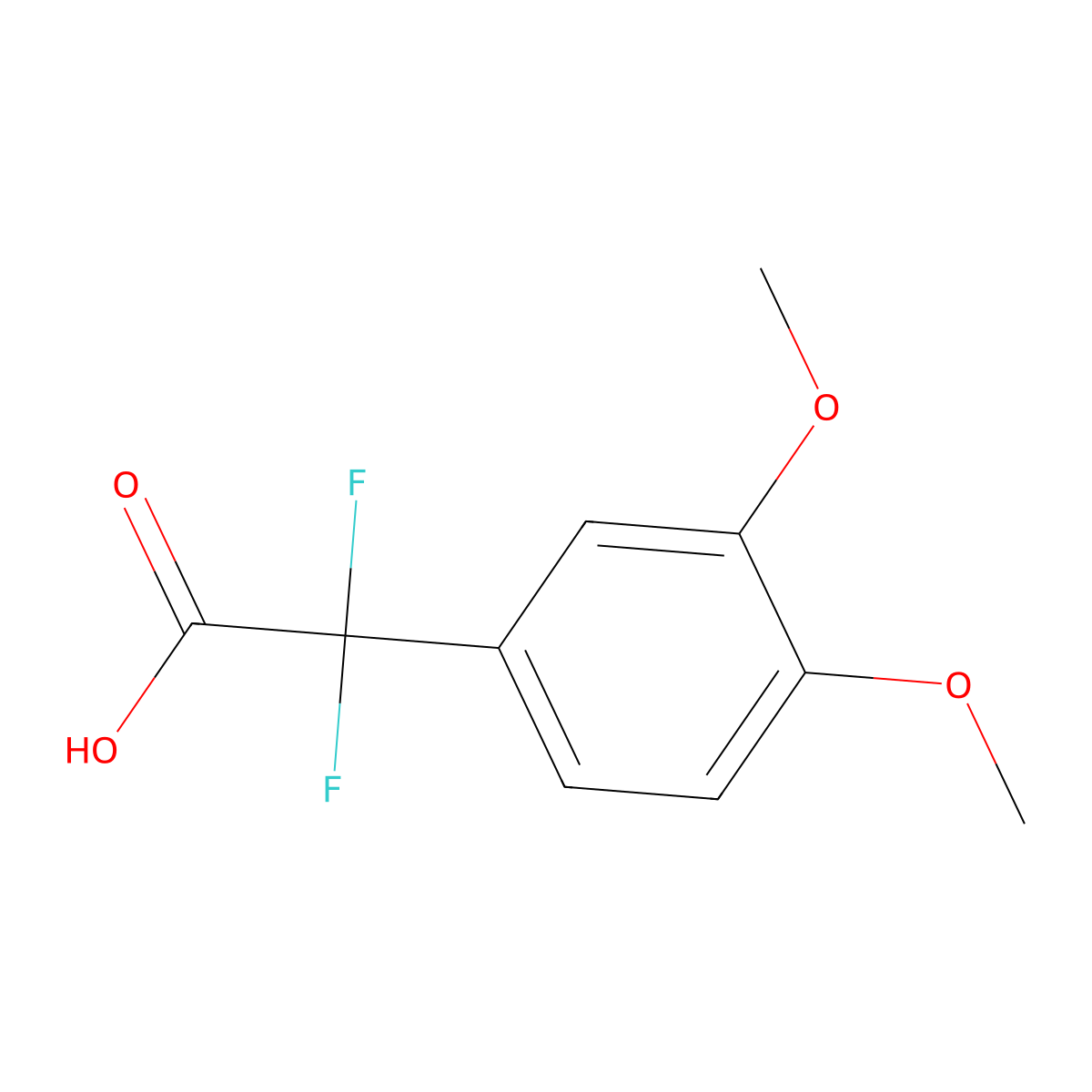 2-(3,4-Dimethoxyphenyl)-2,2-difluoroacetic acid molecular structure, CAS 1027514-24-4