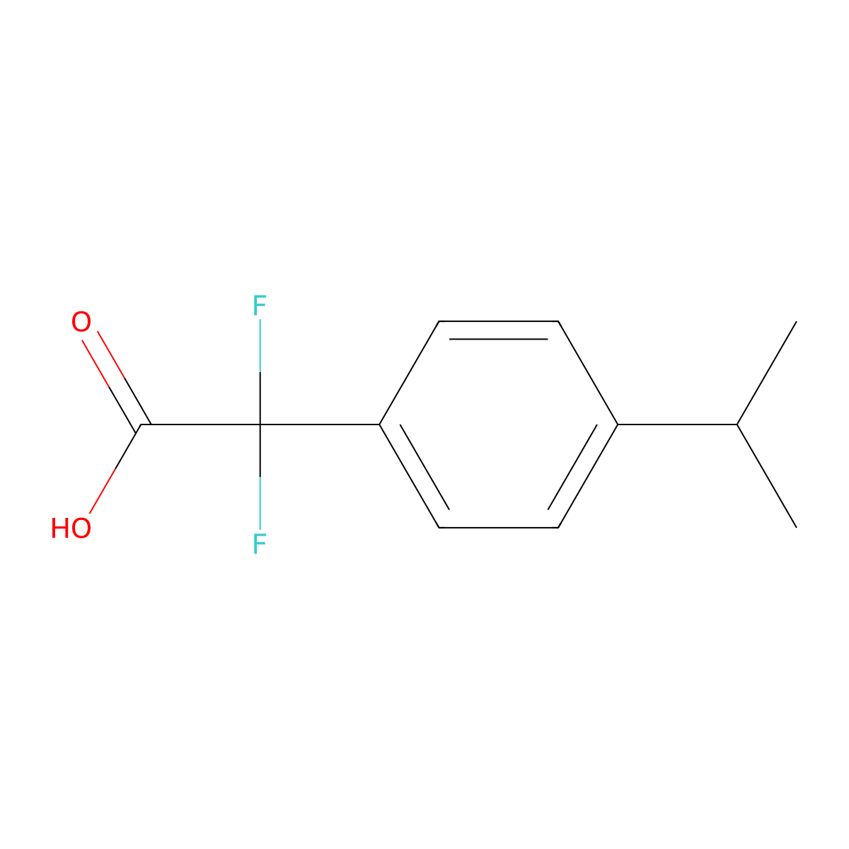 2,2-Difluoro-2-(4-isopropylphenyl)acetic acid molecular structure, CAS 1027514-26-6