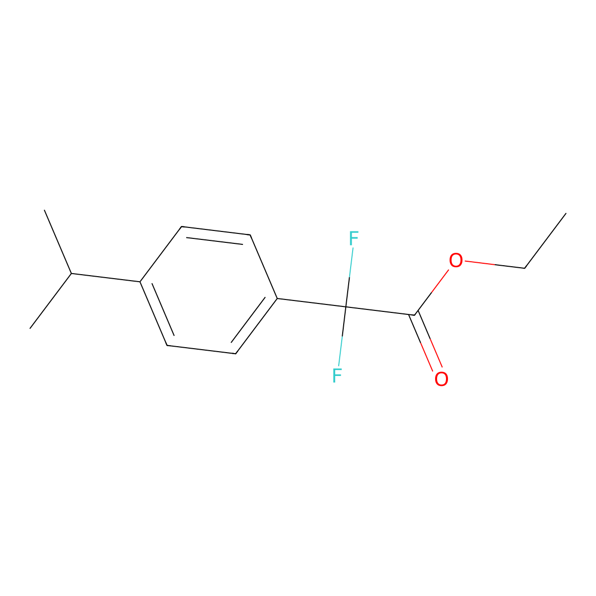 Ethyl 2,2-Difluoro-2-(4-isopropylphenyl)acetate molecular structure, CAS 1027514-27-7