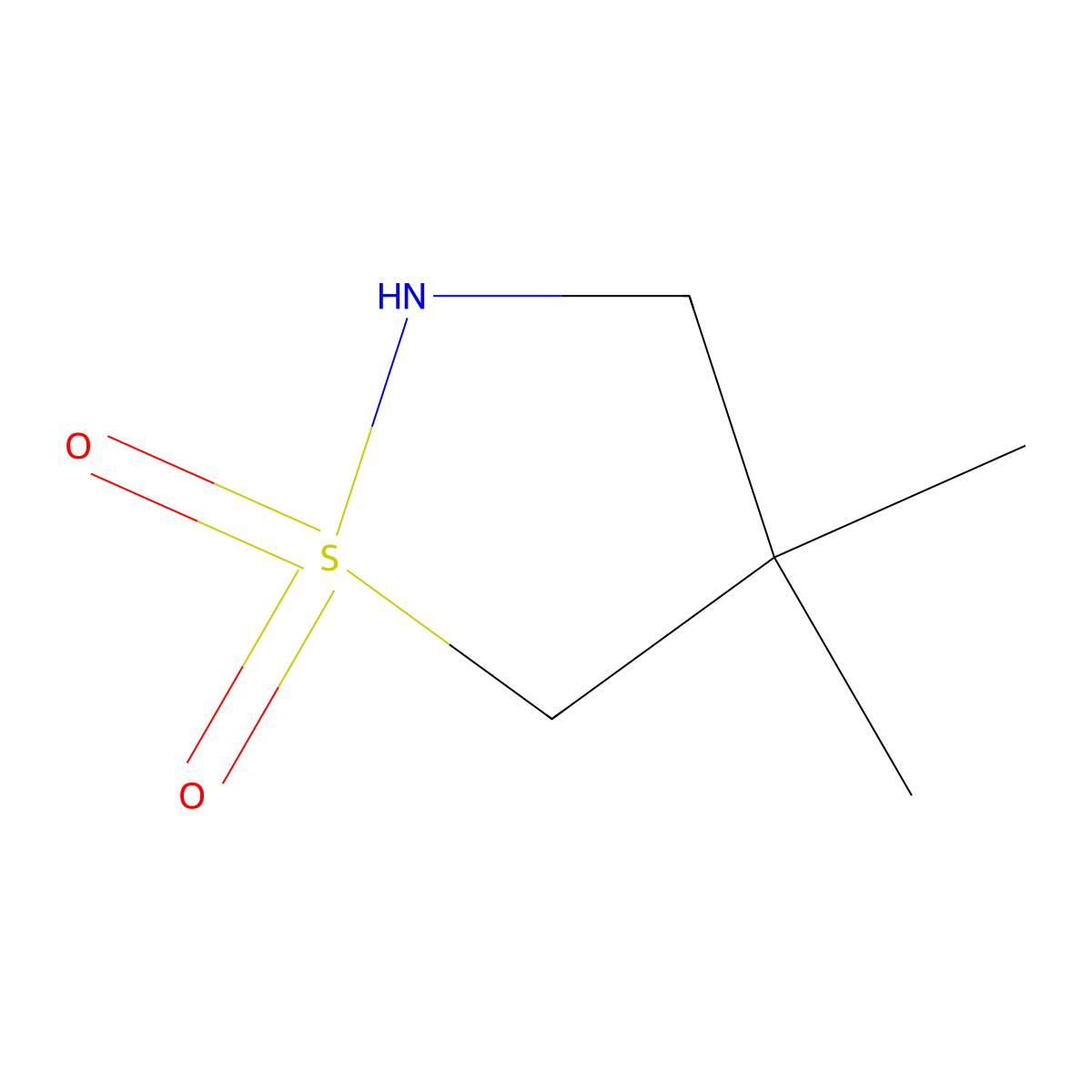 4,4-Dimethyl-1lambda6,2-thiazolidine-1,1-dione molecular structure, CAS 1027526-97-1