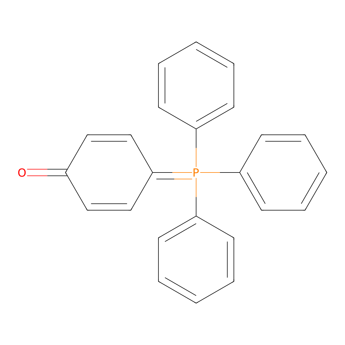 2,5-Cyclohexadien-1-one, 4-(triphenylphosphoranylidene)- molecular structure, CAS 102753-96-8