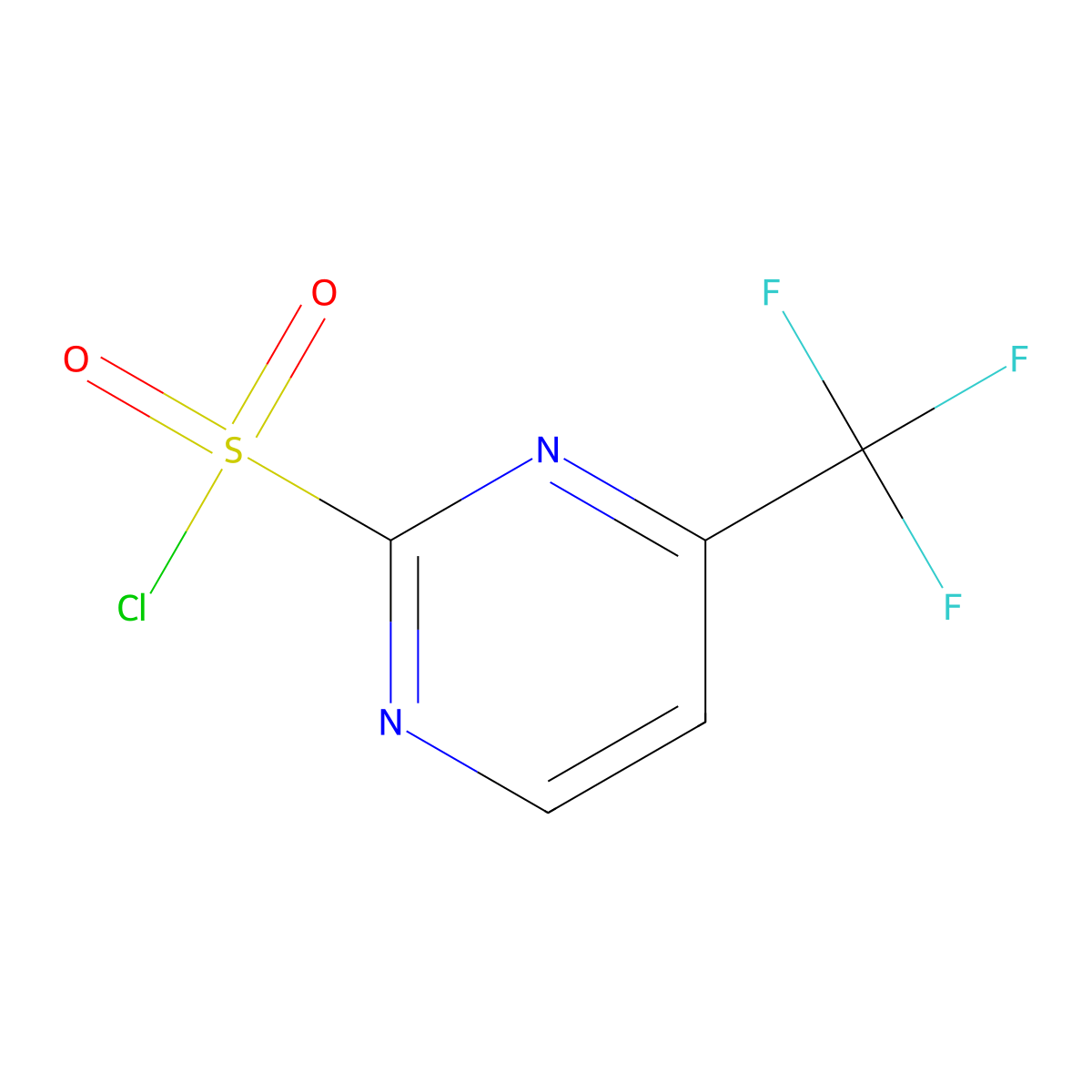 4-(trifluoromethyl)pyrimidine-2-sulfonyl Chloride molecular structure, CAS 1027533-78-3