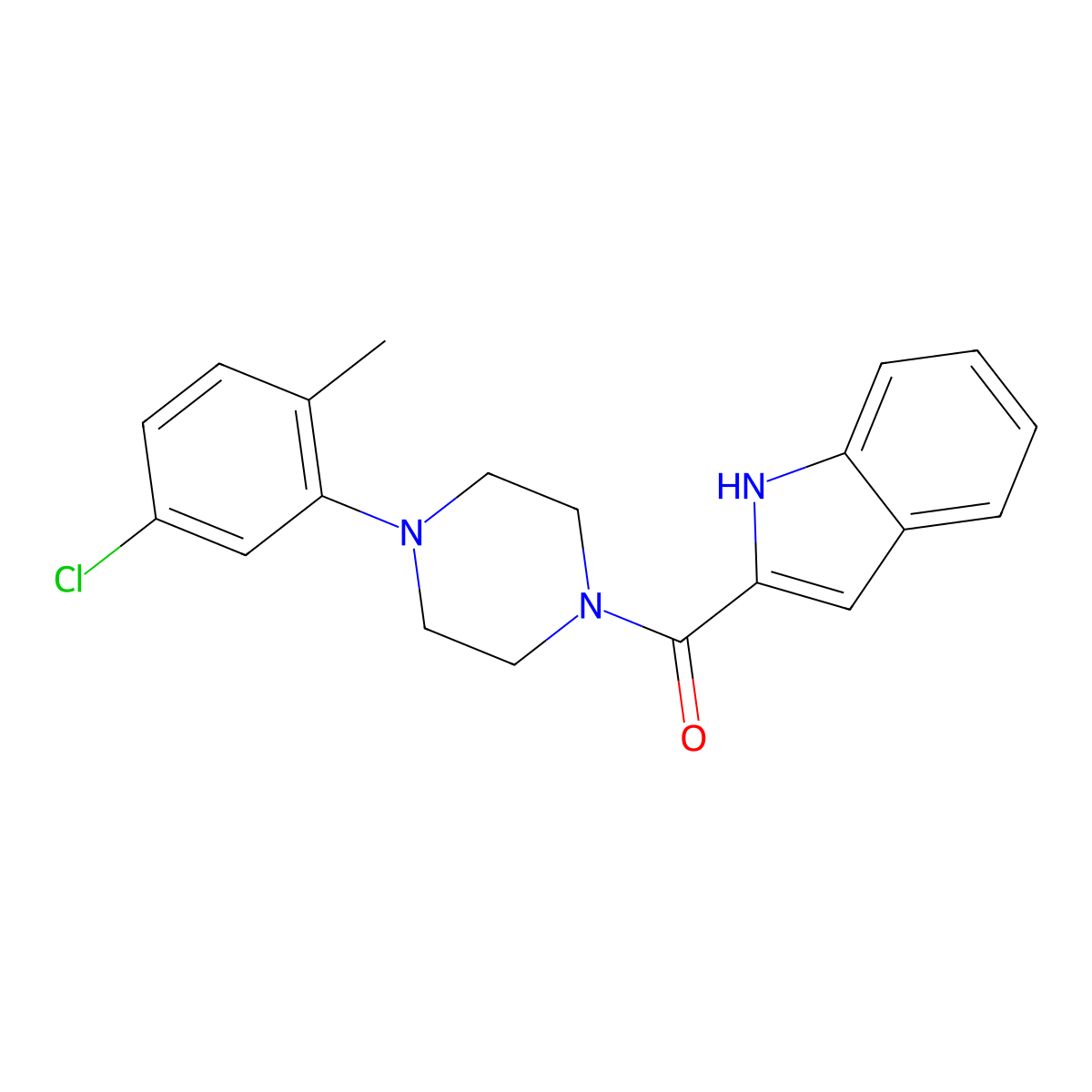 [4-(5-chloro-2-methylphenyl)piperazin-1-yl]-(1H-indol-2-yl)methanone molecular structure, CAS 1027535-73-4