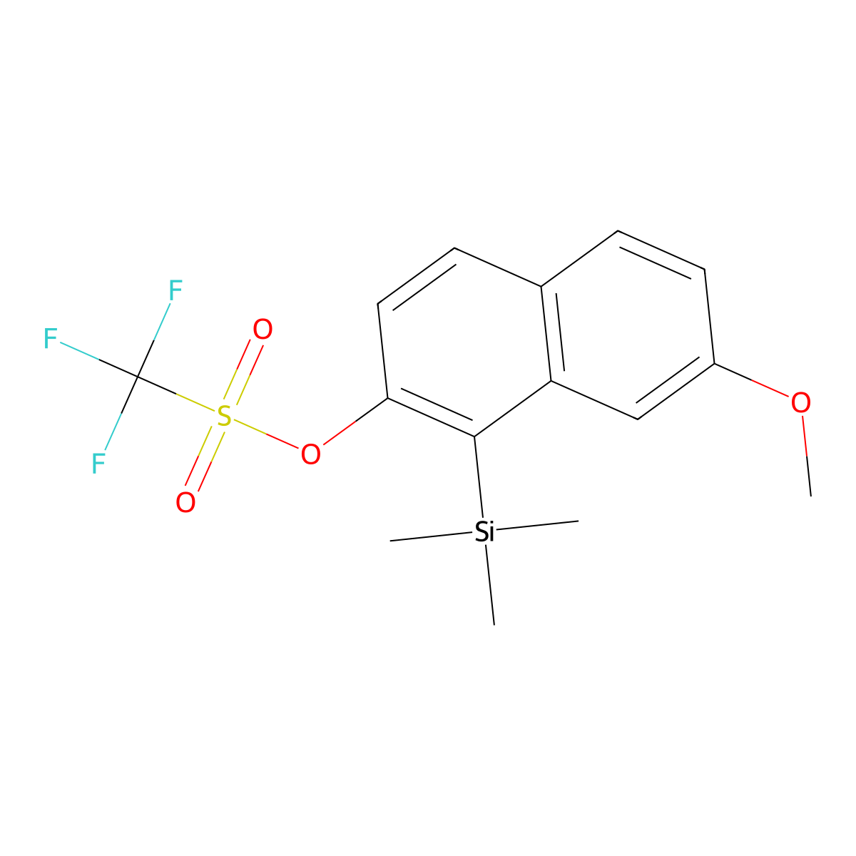 7-Methoxy-1-(trimethylsilyl)naphthalen-2-yl trifluoromethanesulfonate molecular structure, CAS 1027548-94-2