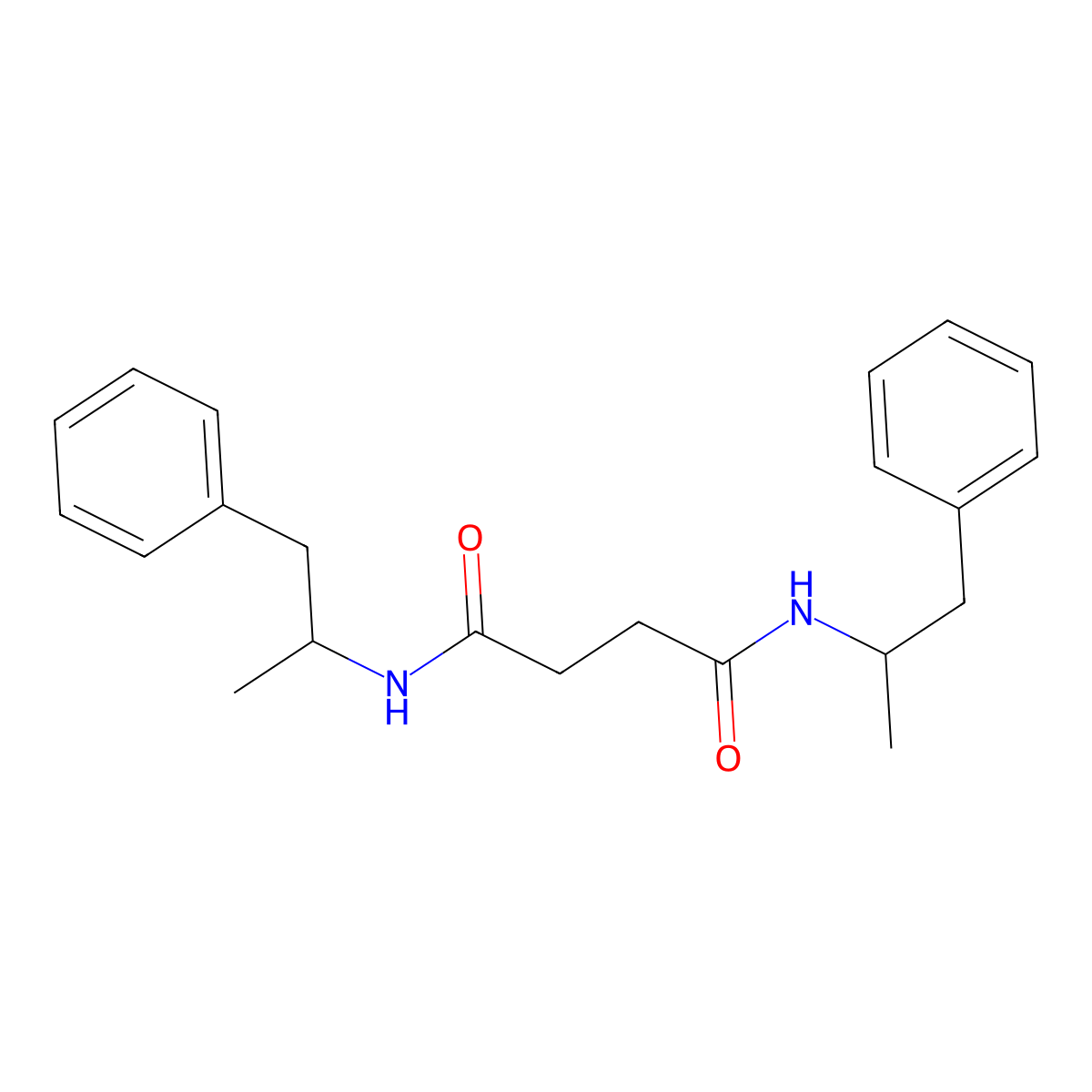 N,N'-bis(1-phenylpropan-2-yl)butanediamide molecular structure, CAS 102758-29-2