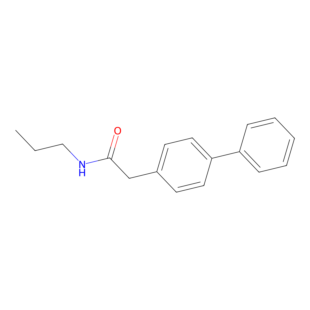 2-([1,1'-Biphenyl]-4-yl)-n-propylacetamide molecular structure, CAS 1027580-07-9
