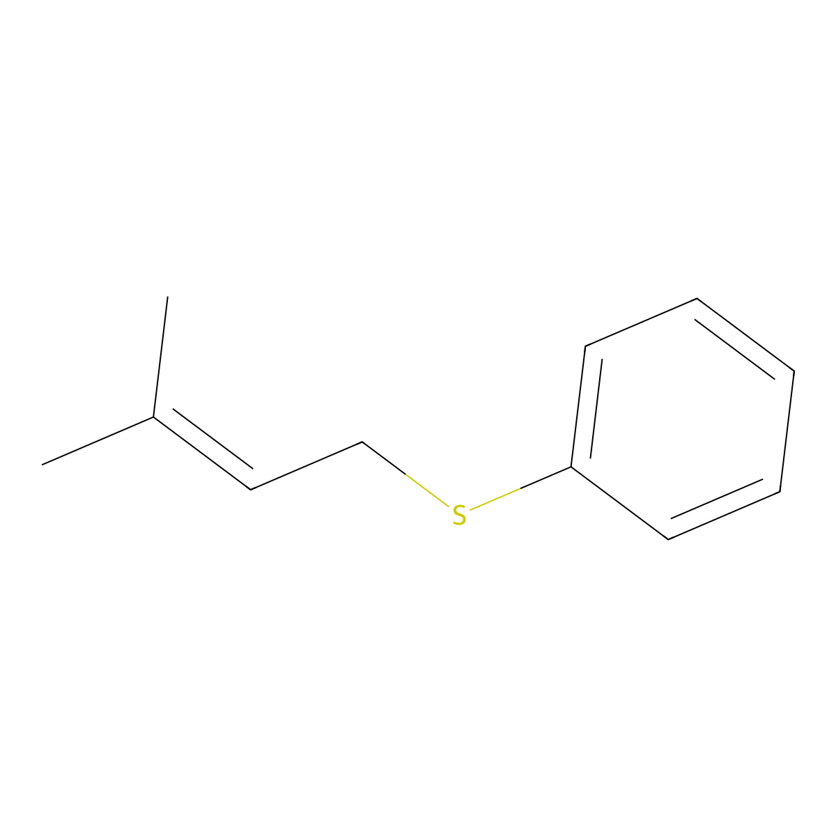 Prenylphenyl sulfide molecular structure, CAS 10276-04-7
