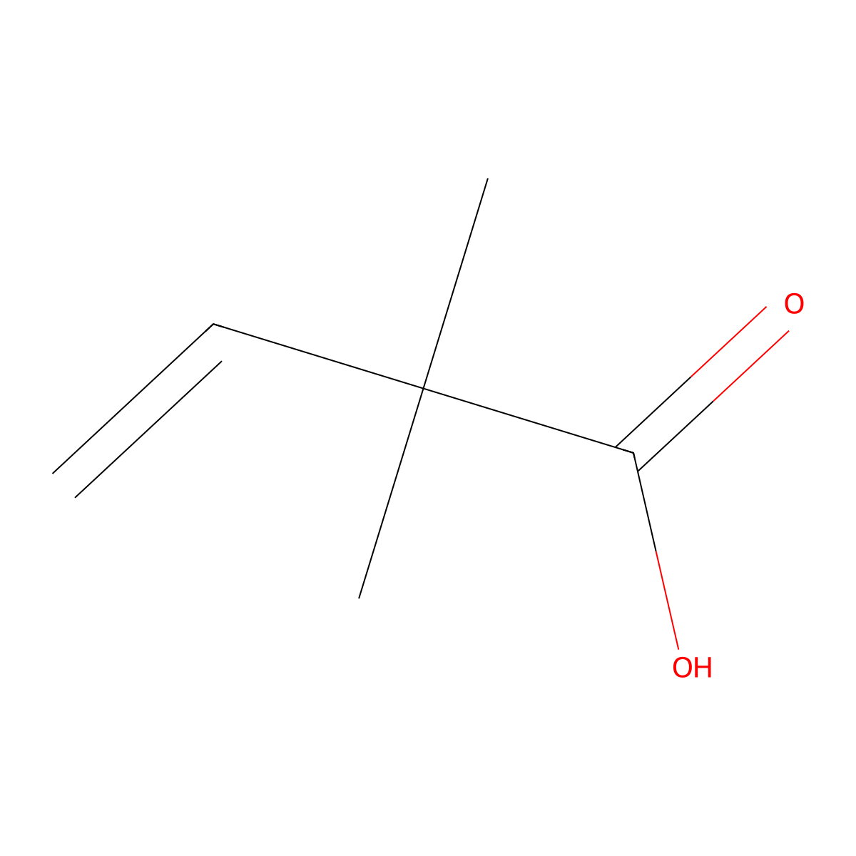 2,2-Dimethyl-3-butenoic acid molecular structure, CAS 10276-09-2