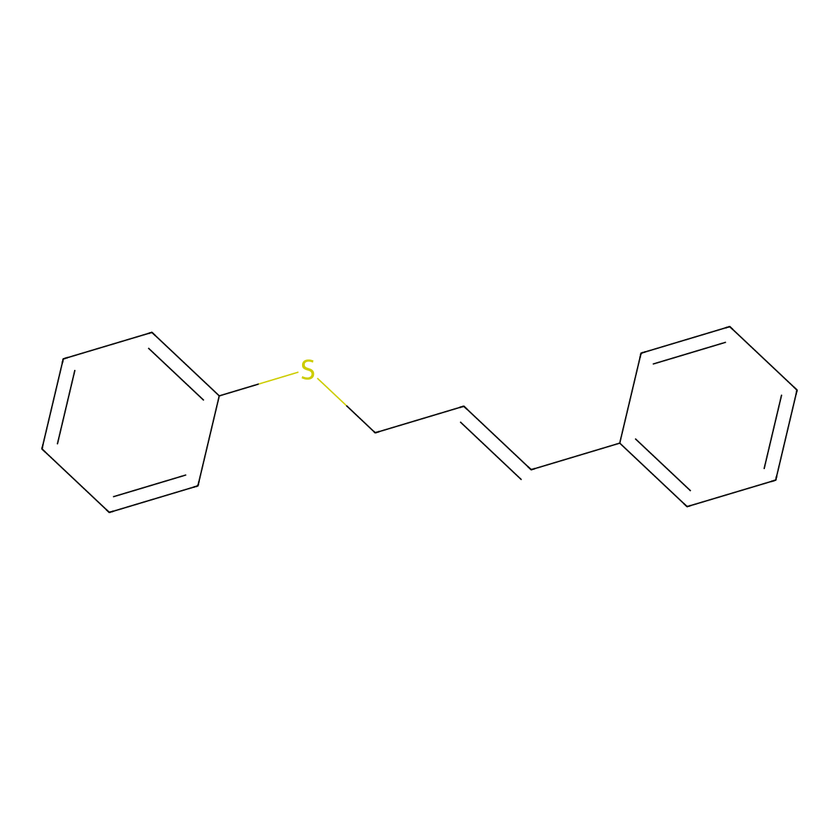 3-Phenylprop-2-enylsulfanylbenzene molecular structure, CAS 10276-14-9