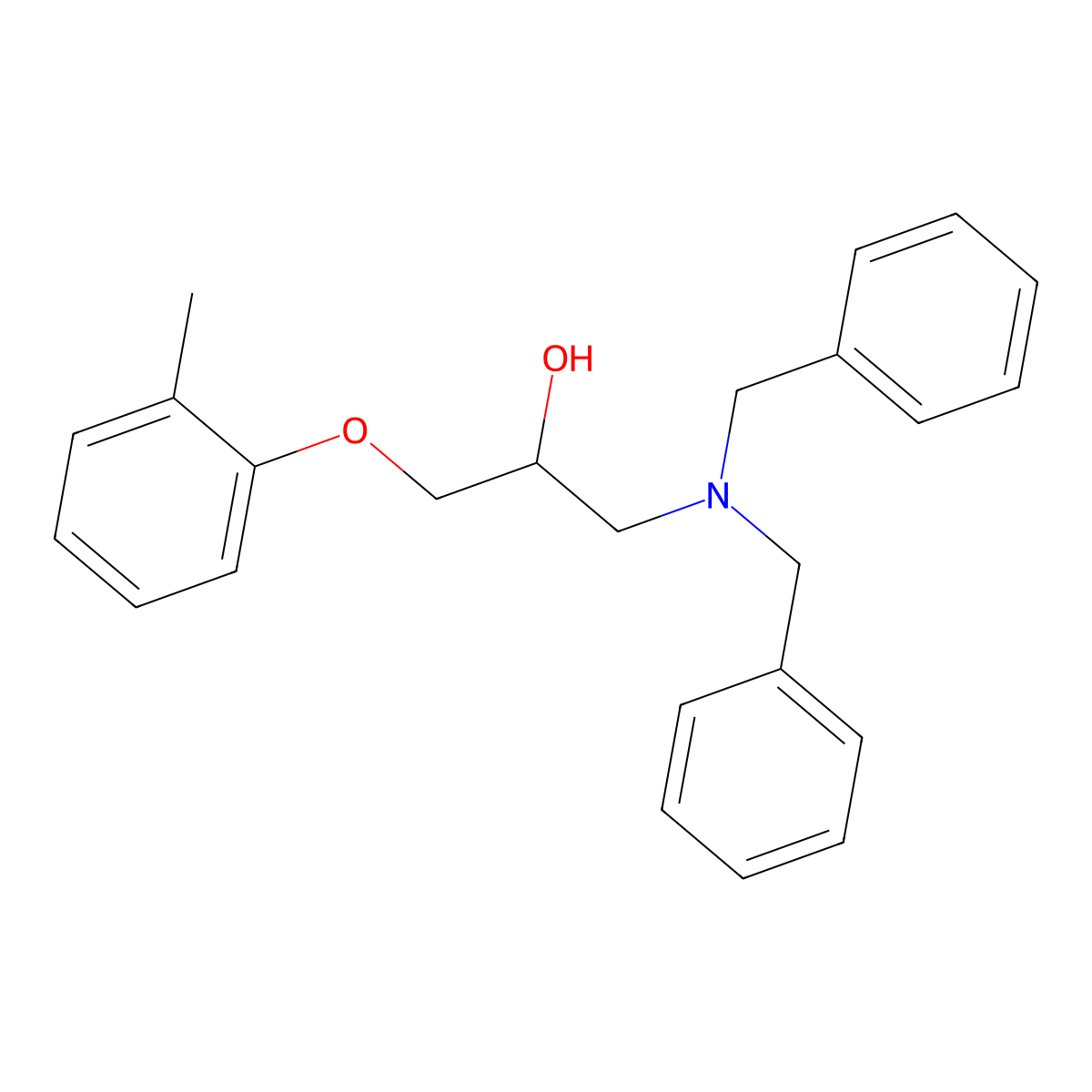 1-(Dibenzylamino)-3-(2-methylphenoxy)propan-2-ol molecular structure, CAS 102761-21-7
